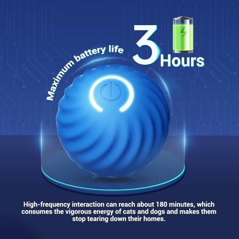 Whirl Bounce Smart Pet Ball – Rechargeable Fun for Cats & Dogs